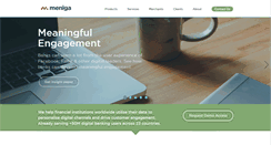 Desktop Screenshot of meniga.com